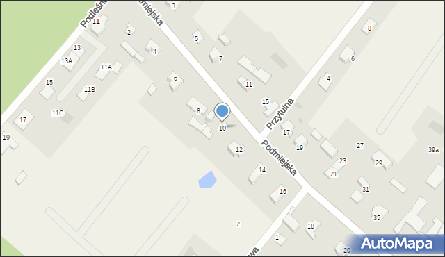 Podańsko, Podmiejska, 10, mapa Podańsko