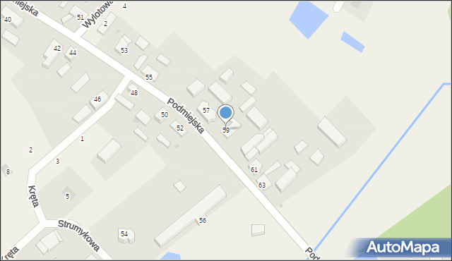 Podańsko, Podmiejska, 59, mapa Podańsko