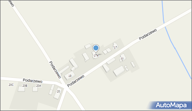 Podarzewo, Podarzewo, 17a, mapa Podarzewo