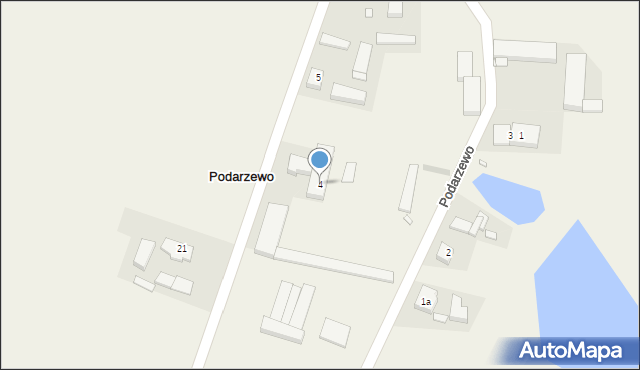 Podarzewo, Podarzewo, 4, mapa Podarzewo