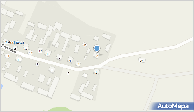 Podawce, Podawce, 2, mapa Podawce