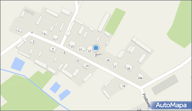 Podbiele, Podbiele, 15, mapa Podbiele