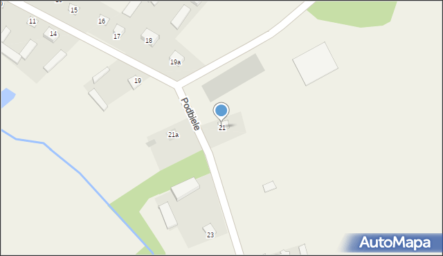 Podbiele, Podbiele, 21, mapa Podbiele