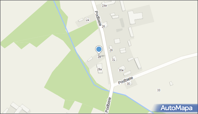 Podbiele, Podbiele, 28, mapa Podbiele