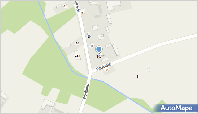 Podbiele, Podbiele, 30a, mapa Podbiele