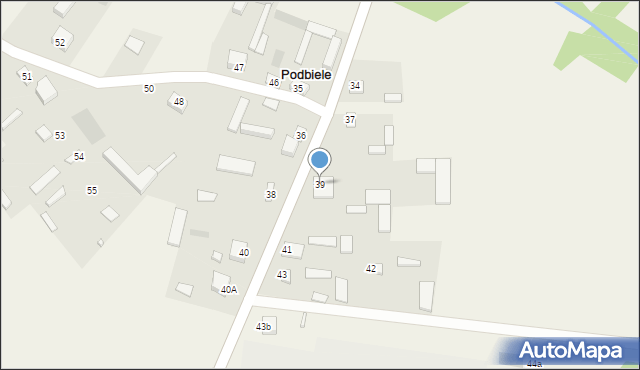 Podbiele, Podbiele, 39, mapa Podbiele