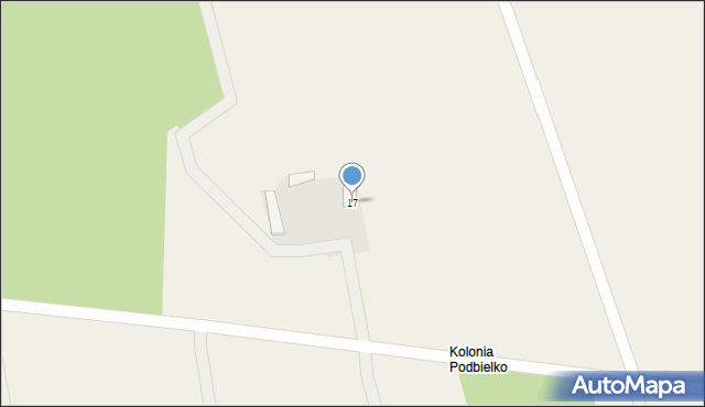 Podbielko, Podbielko, 17, mapa Podbielko