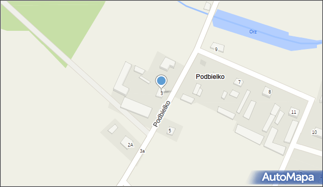 Podbielko, Podbielko, 3, mapa Podbielko
