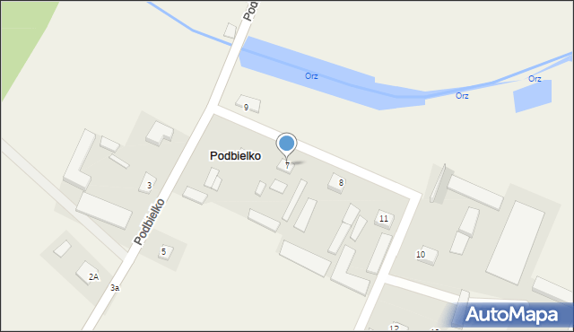 Podbielko, Podbielko, 7, mapa Podbielko