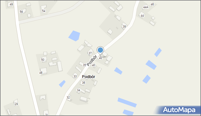 Podbór, Podbór, 42, mapa Podbór