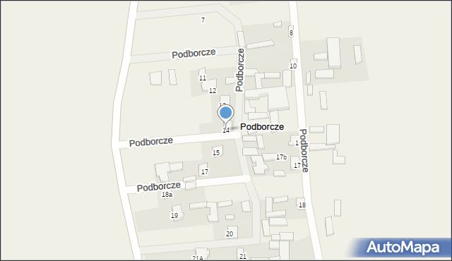 Podborcze, Podborcze, 14, mapa Podborcze