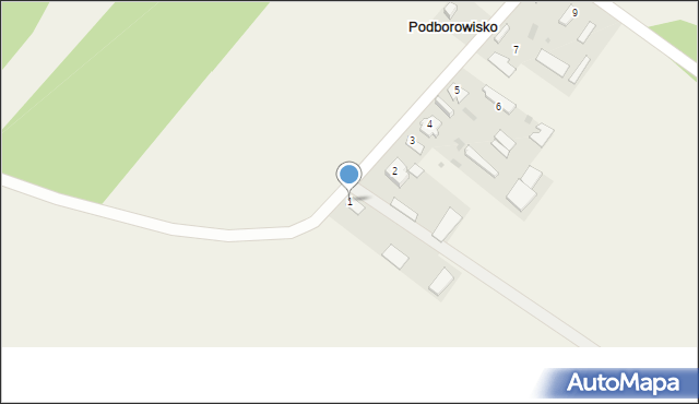 Podborowisko, Podborowisko, 1, mapa Podborowisko