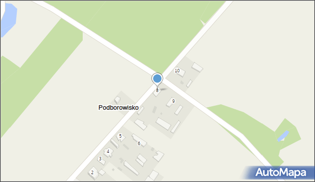 Podborowisko, Podborowisko, 8, mapa Podborowisko