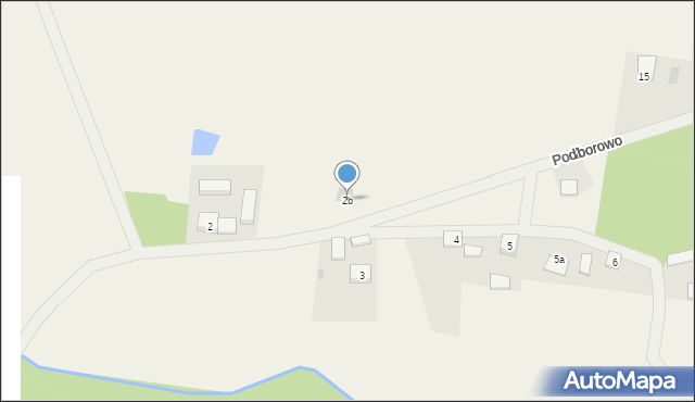 Podborowo, Podborowo, 2b, mapa Podborowo