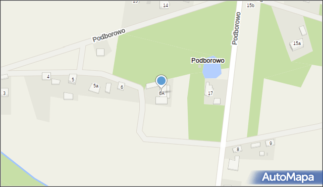 Podborowo, Podborowo, 6A, mapa Podborowo
