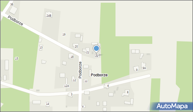 Podborze, Podborze, 22, mapa Podborze