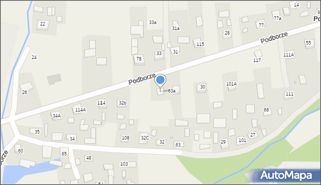 Podborze, Podborze, 32a, mapa Podborze