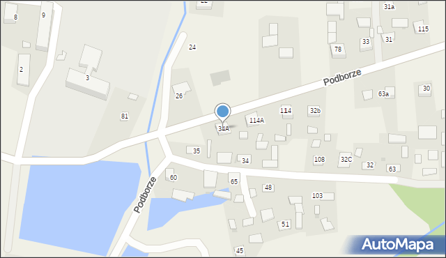 Podborze, Podborze, 34A, mapa Podborze