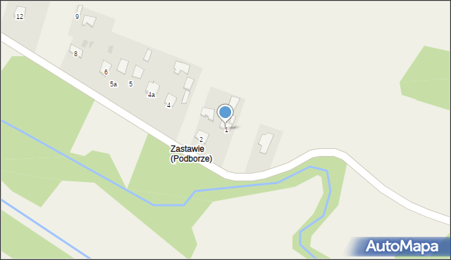 Podborze, Podborze, 1, mapa Podborze