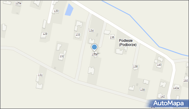 Podborze, Podborze, 135a, mapa Podborze