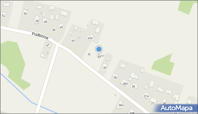 Podborze, Podborze, 43, mapa Podborze