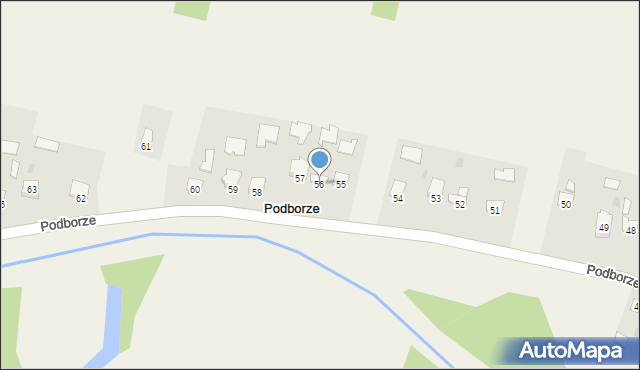 Podborze, Podborze, 56, mapa Podborze