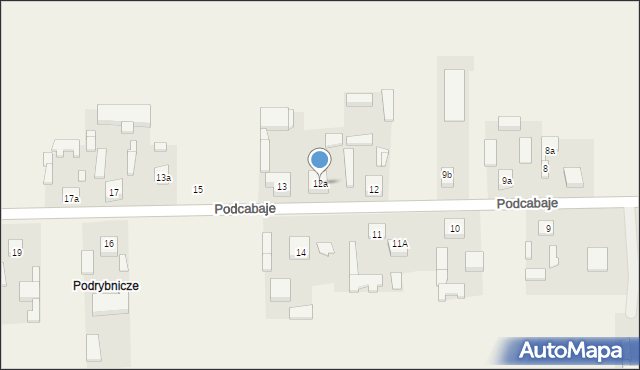 Podcabaje, Podcabaje, 12a, mapa Podcabaje