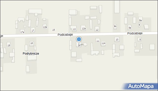 Podcabaje, Podcabaje, 14, mapa Podcabaje