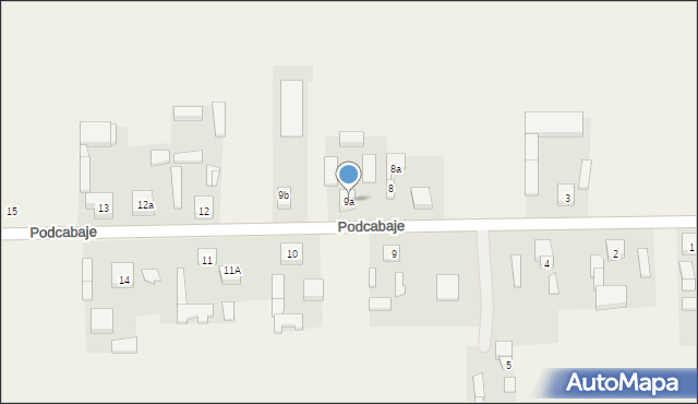Podcabaje, Podcabaje, 9a, mapa Podcabaje