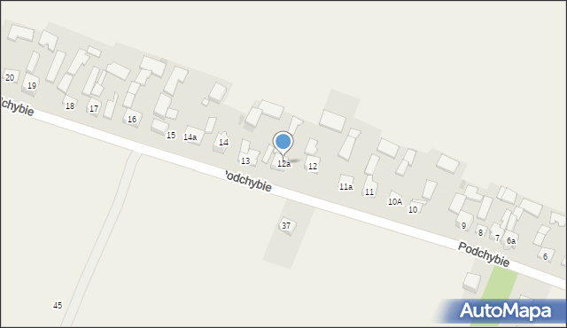 Podchybie, Podchybie, 12a, mapa Podchybie
