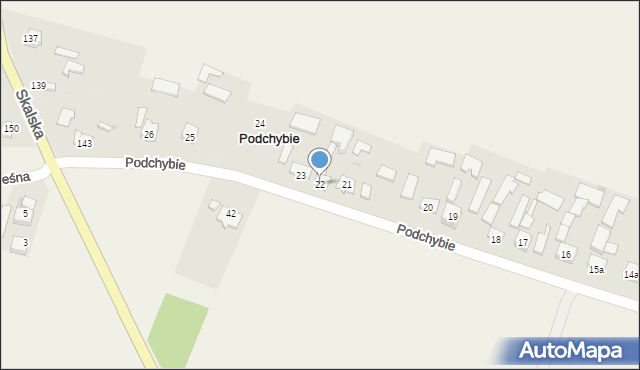 Podchybie, Podchybie, 22, mapa Podchybie