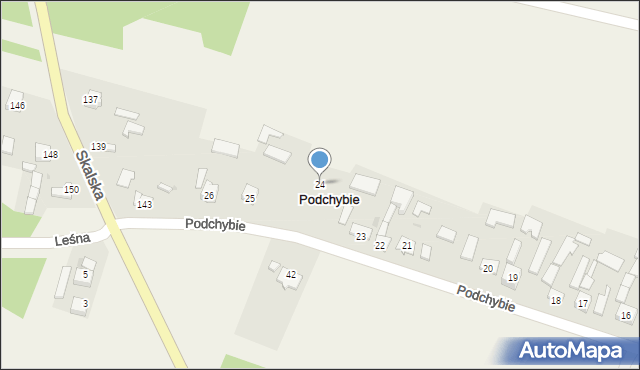 Podchybie, Podchybie, 24, mapa Podchybie