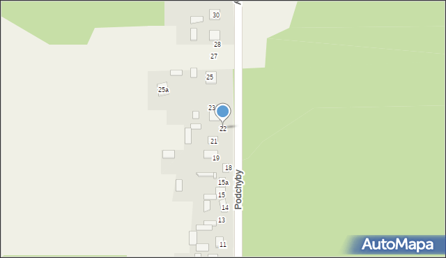 Podchyby, Podchyby, 22, mapa Podchyby