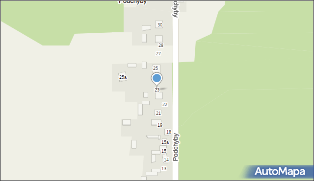 Podchyby, Podchyby, 23, mapa Podchyby