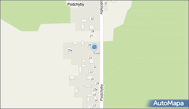 Podchyby, Podchyby, 24, mapa Podchyby