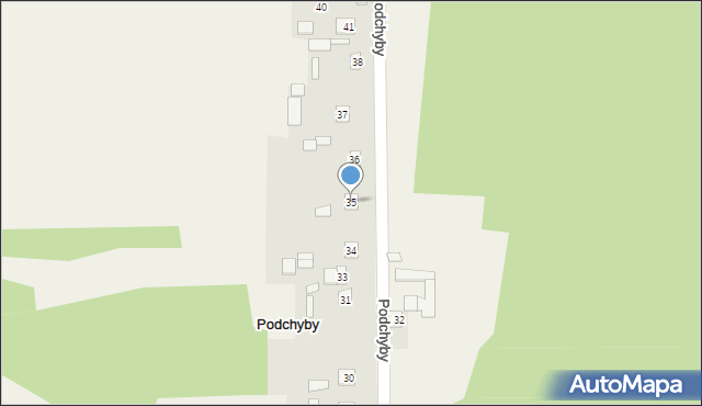 Podchyby, Podchyby, 35, mapa Podchyby