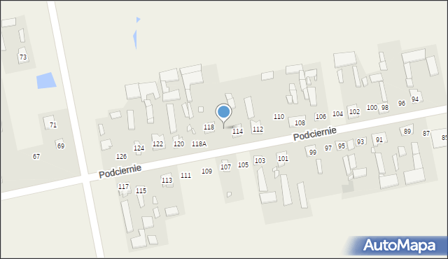 Podciernie, Podciernie, 116, mapa Podciernie