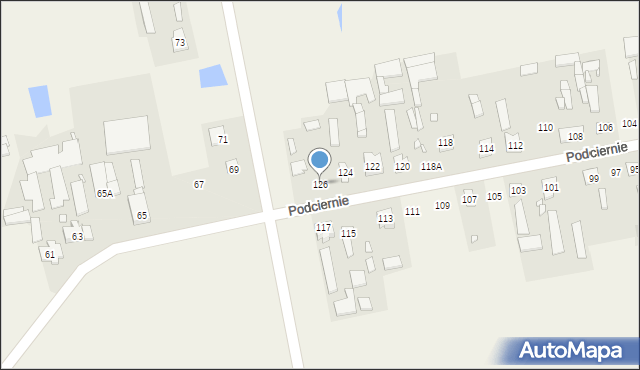 Podciernie, Podciernie, 126, mapa Podciernie