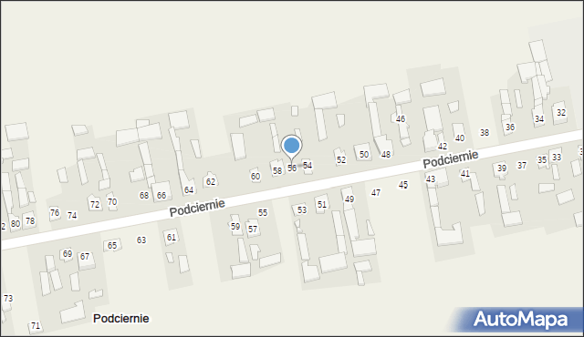 Podciernie, Podciernie, 56, mapa Podciernie