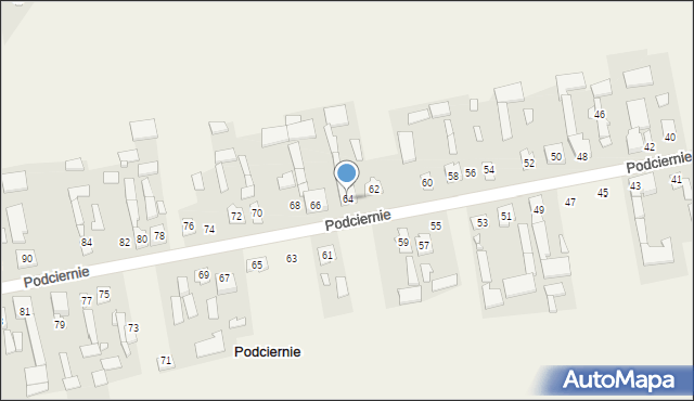 Podciernie, Podciernie, 64, mapa Podciernie