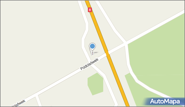 Podcisówek, Podcisówek, 1, mapa Podcisówek
