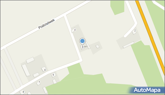 Podcisówek, Podcisówek, 3, mapa Podcisówek