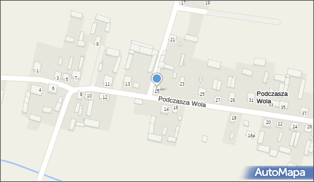 Podczasza Wola, Podczasza Wola, 15, mapa Podczasza Wola