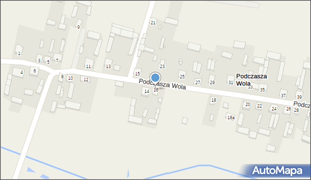 Podczasza Wola, Podczasza Wola, 16, mapa Podczasza Wola