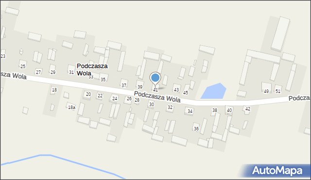 Podczasza Wola, Podczasza Wola, 41, mapa Podczasza Wola