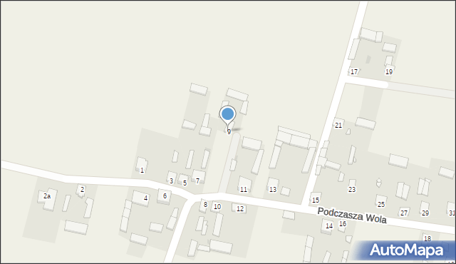 Podczasza Wola, Podczasza Wola, 9, mapa Podczasza Wola