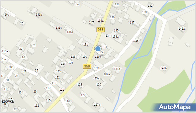 Podczerwone, Podczerwone, 129a, mapa Podczerwone