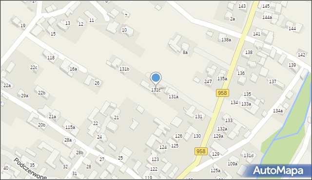 Podczerwone, Podczerwone, 131c, mapa Podczerwone