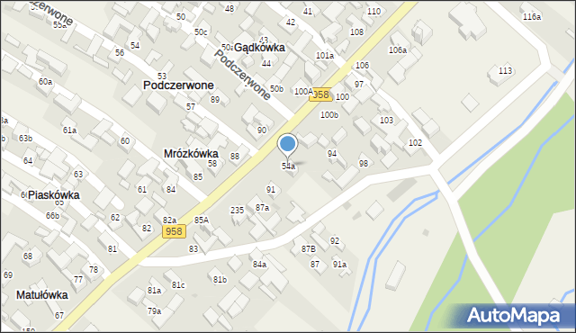 Podczerwone, Podczerwone, 54a, mapa Podczerwone