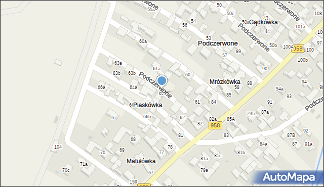 Podczerwone, Podczerwone, 63, mapa Podczerwone